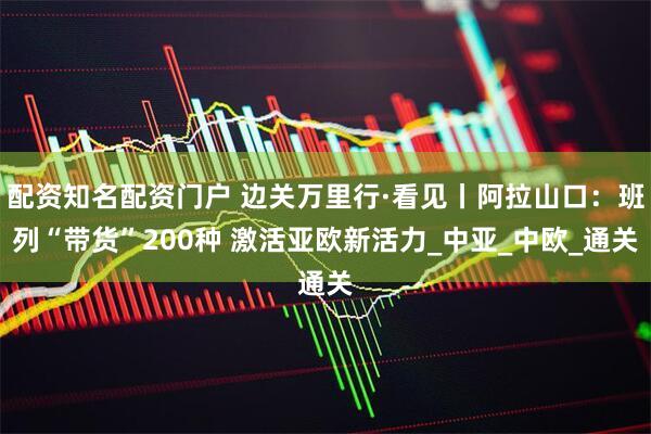 配资知名配资门户 边关万里行·看见丨阿拉山口：班列“带货”200种 激活亚欧新活力_中亚_中欧_通关