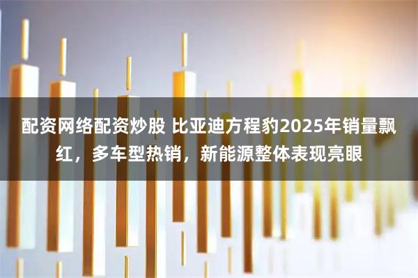 配资网络配资炒股 比亚迪方程豹2025年销量飘红，多车型热销，新能源整体表现亮眼